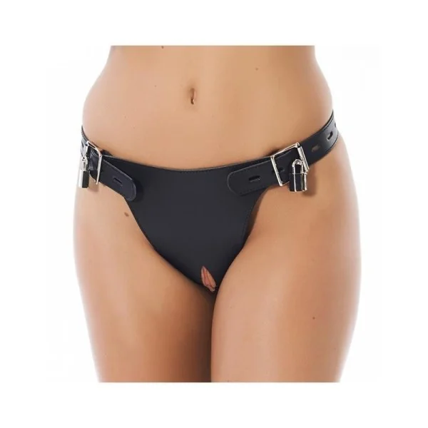 Leder Keuschheit Slip anpassbar von Bondage Play kaufen | Fesselliebe