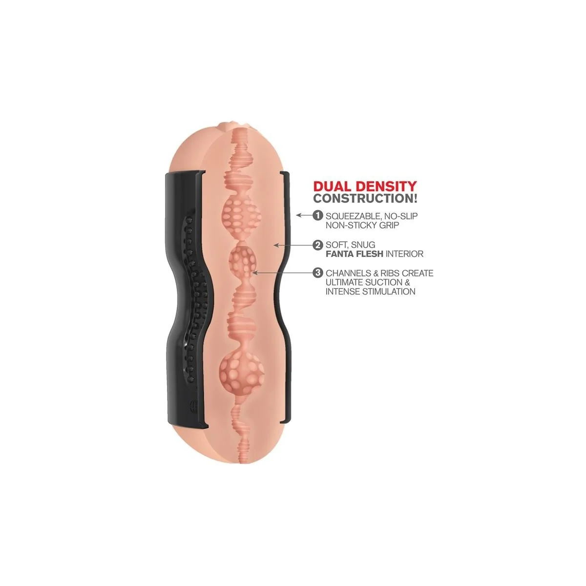 Pipedream Extreme Toyz Enge Vagina & Anus Masturbator Schwarz von Pdx Toyz | Fesselliebe.de