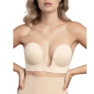 BH ohne Griffe En U Beige Cup C von Bye Bra - Bras kaufen | Fesselliebe