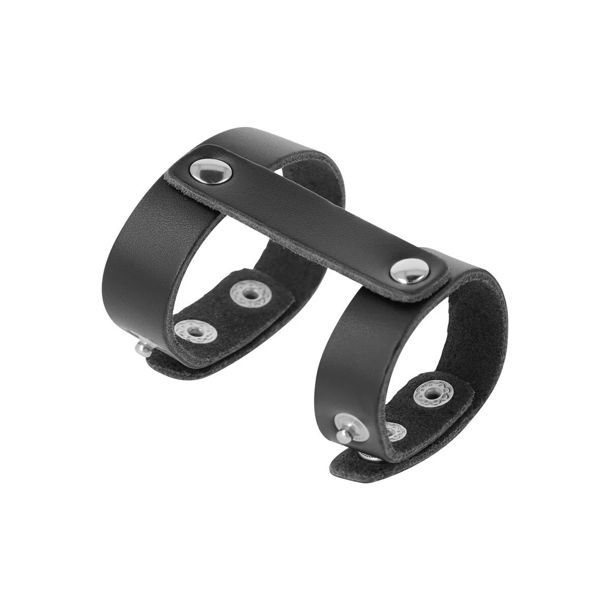 Verstellbarer Penis- und Hodenring aus Leder von Darkness Bondage kaufen | Fesselliebe