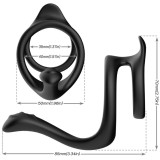 Tail Doppelter Analring Schwarz von Armony For Him | Fesselliebe.de