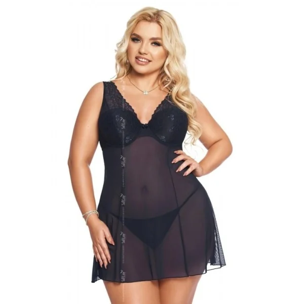 Blaues Chemise 1892 von Softline Pluse Size Collection kaufen | Fesselliebe