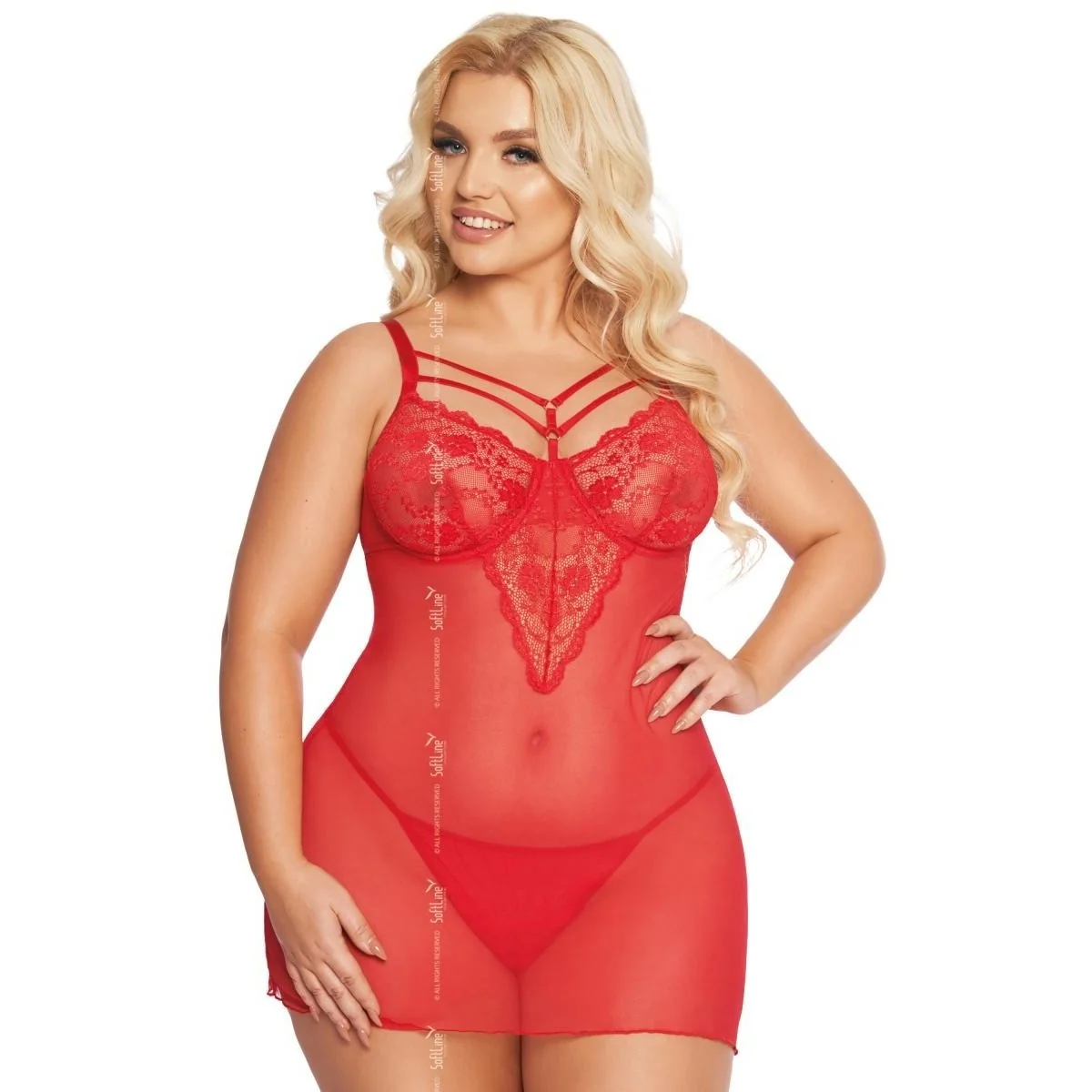 Rotes Chemise 1890 von Softline Plus Size Collection kaufen | Fesselliebe