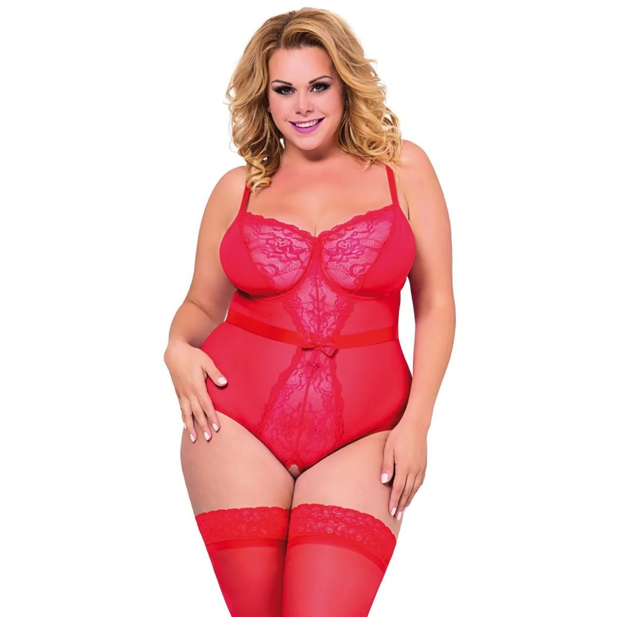 Roter Amelia Body 1857 von Softline Plus Size kaufen | Fesselliebe