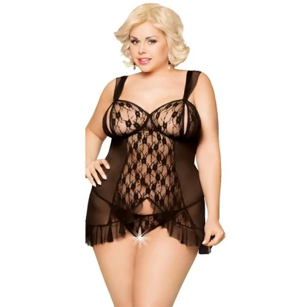 Schwarzes Chemise Bianca 1818 von Softline Plus Size kaufen | Fesselliebe