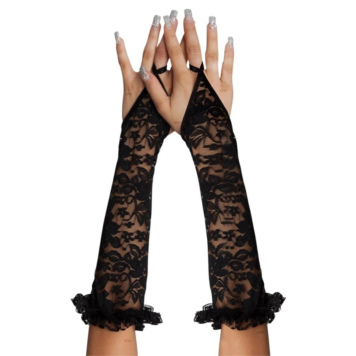 Schwarze Armstulpen 7708 von Softline kaufen | Fesselliebe