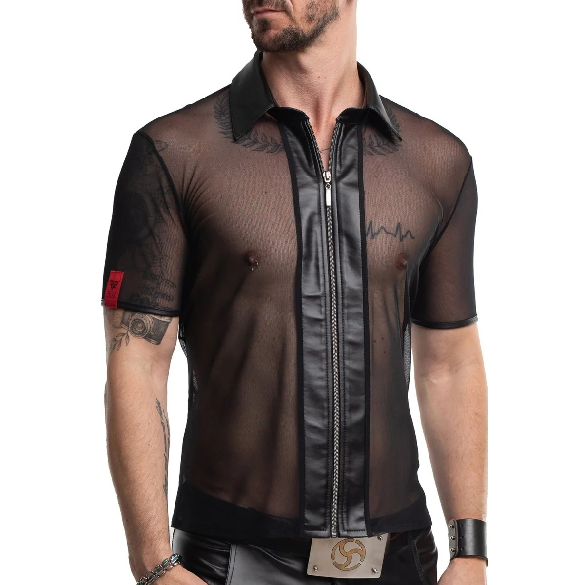 HERREN POLO-SHIRT RMUGO001 SCHWARZ VON REGNES FETISH PLANET