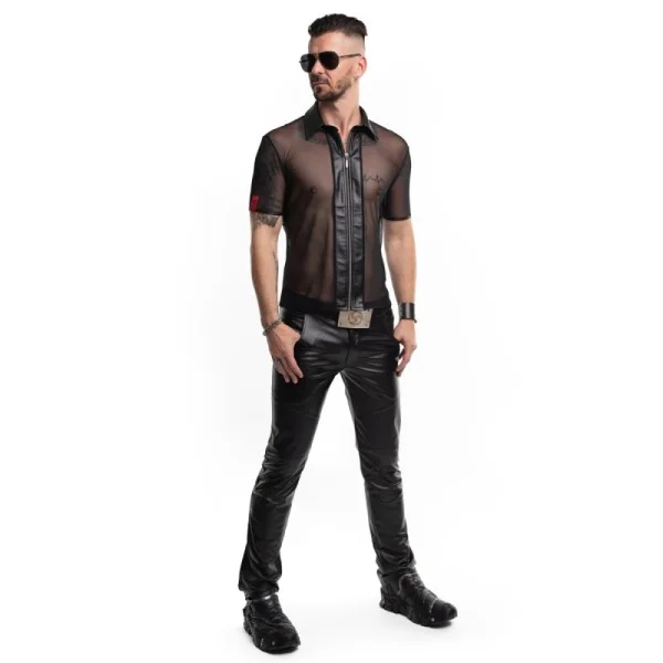 HERREN POLO-SHIRT RMUGO001 SCHWARZ VON REGNES FETISH PLANET