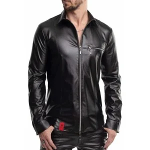 LANGARM HERREN SHIRT RMPASQUALE001 SCHWARZ VON REGNES FETISH PLANET