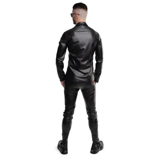 LANGARM HERREN SHIRT RMPASQUALE001 SCHWARZ VON REGNES FETISH PLANET