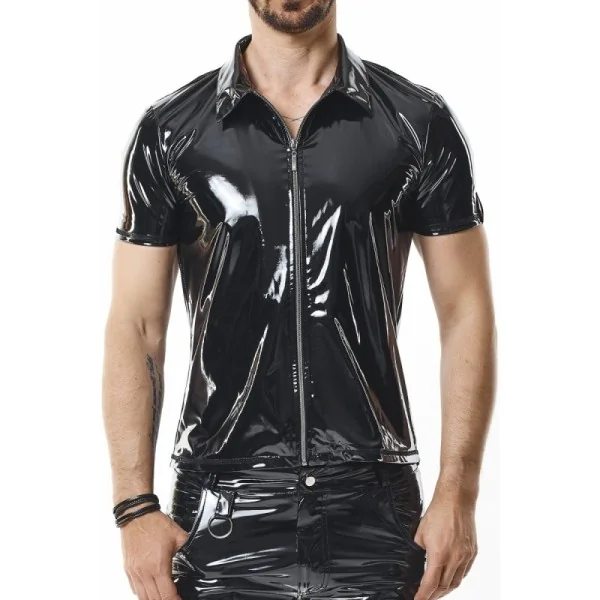 Pvc Herren Polo Shirt Rmroccopvc Schwarz von Nextgen Collection kaufen | Fesselliebe