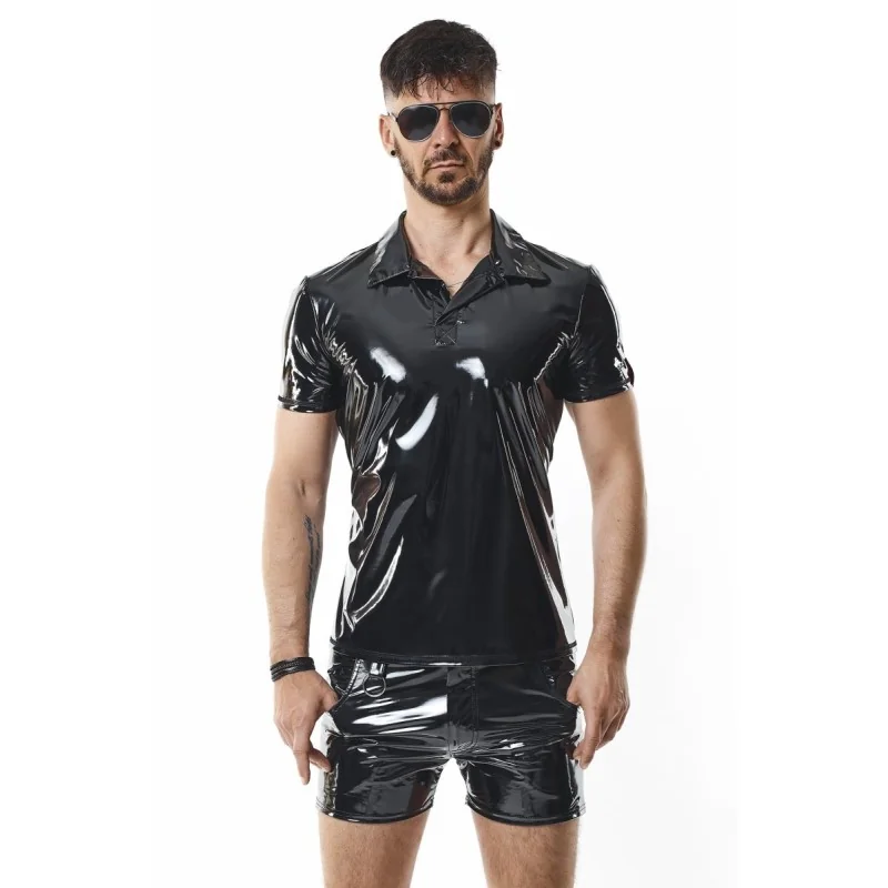 Pvc Polo Shirt Rmrodolfopvc Schwarz von Nextgen Collection kaufen | Fesselliebe