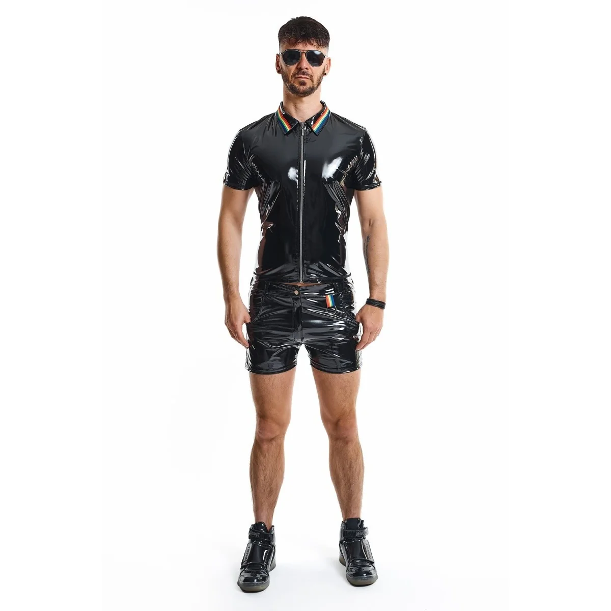 Pvc Herren Polo Shirt Rmremigiorbw Schwarz von Pride Festih Line kaufen | Fesselliebe