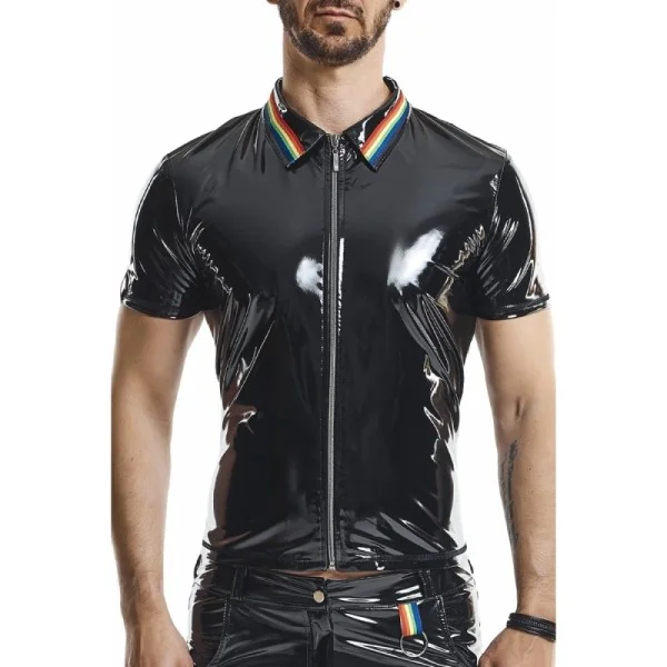 Pvc Herren Polo Shirt Rmremigiorbw Schwarz von Pride Festih Line kaufen | Fesselliebe