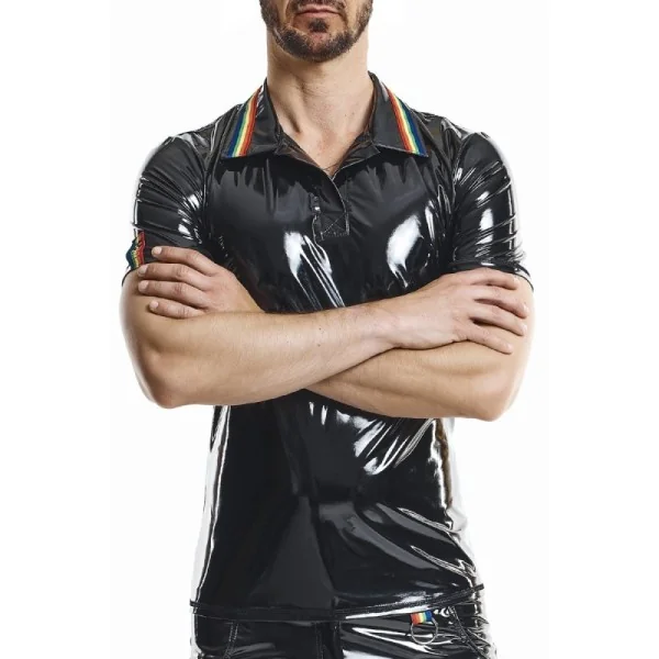 Pvc Polo Shirt Rmraffaelerbw Schwarz von Pride Festih Line kaufen | Fesselliebe