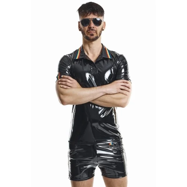 Pvc Polo Shirt Rmraffaelerbw Schwarz von Pride Festih Line kaufen | Fesselliebe