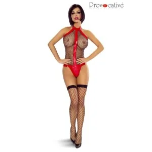 Schwarz/Roter Netzbody von Provocative kaufen | Fesselliebe