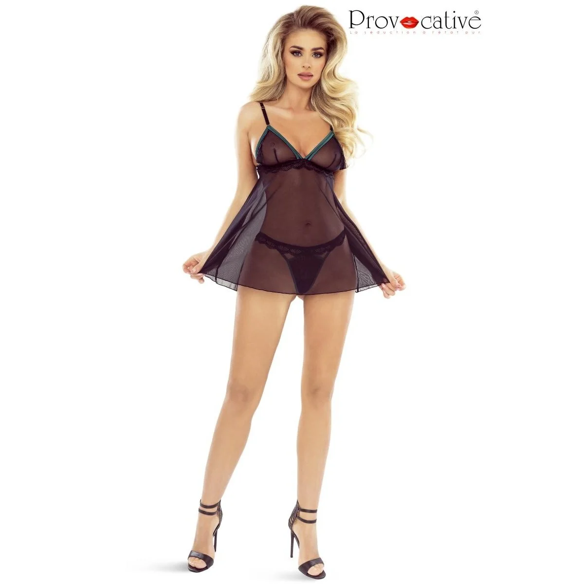 Schwarz/Grünes Tassel De Reve Babydoll von Provocative kaufen | Fesselliebe
