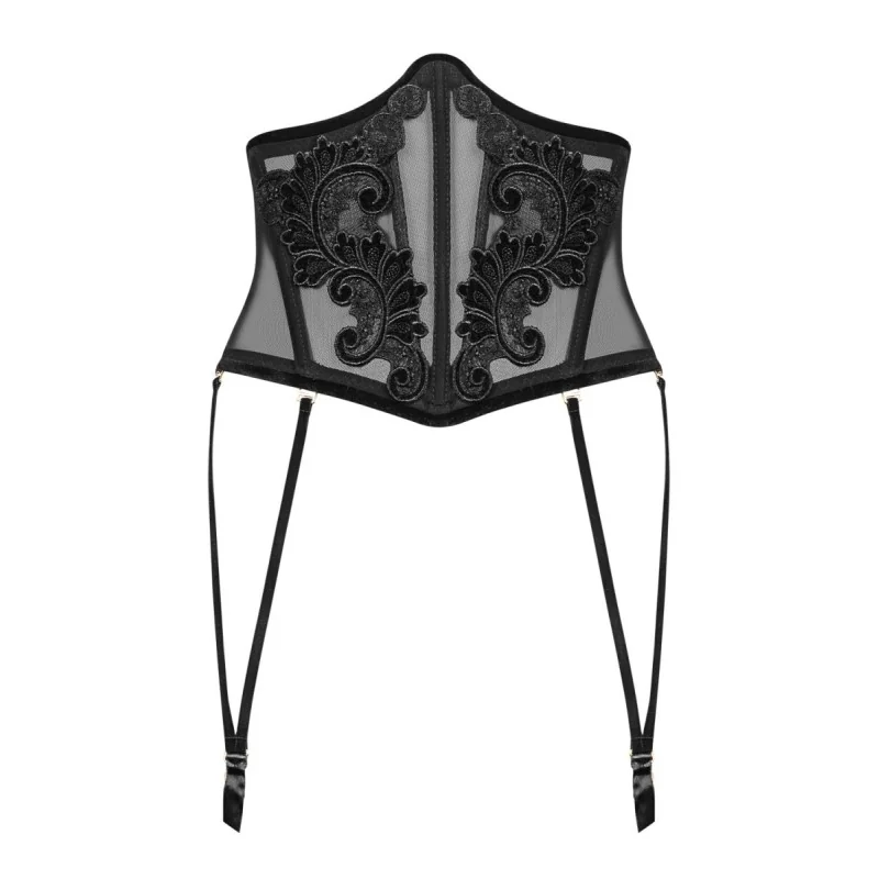Taillenkorsett mit Stickerei und Strapshaltern 2018 von Petite Noir kaufen | Fesselliebe