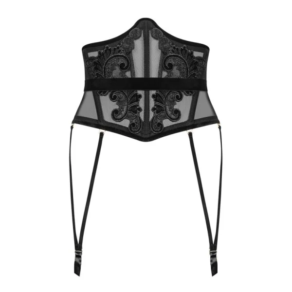 Taillenkorsett mit Stickerei und Strapshaltern 2018 von Petite Noir kaufen | Fesselliebe