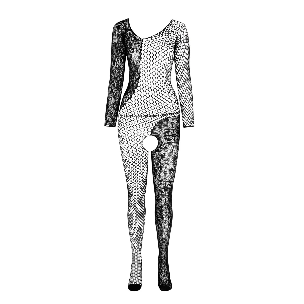 schwarzer ouvert Bodystocking BS107 von Passion kaufen | Fesselliebe