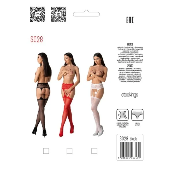 Ouvert Strumpfhose S028 Weiß von Passion Erotic Line kaufen | Fesselliebe