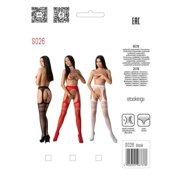 Ouvert Strumpfhose S026 Weiß von Passion Erotic Line kaufen | Fesselliebe