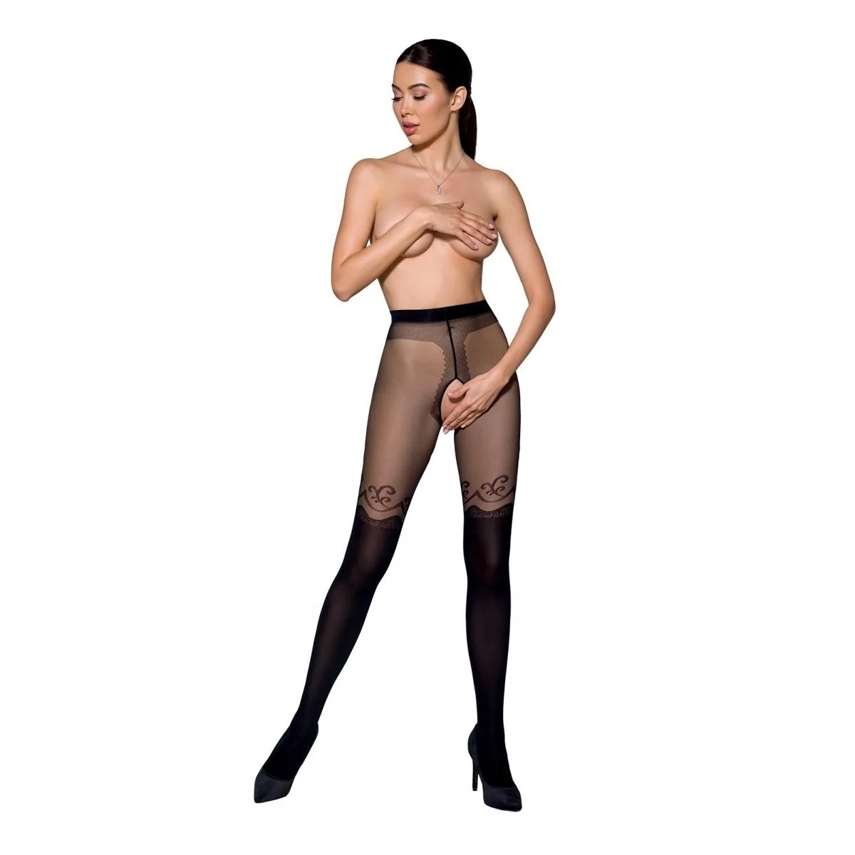 Ouvert Strumpfhose Ti Open 012 Schwarz von Passion Erotic Line kaufen | Fesselliebe
