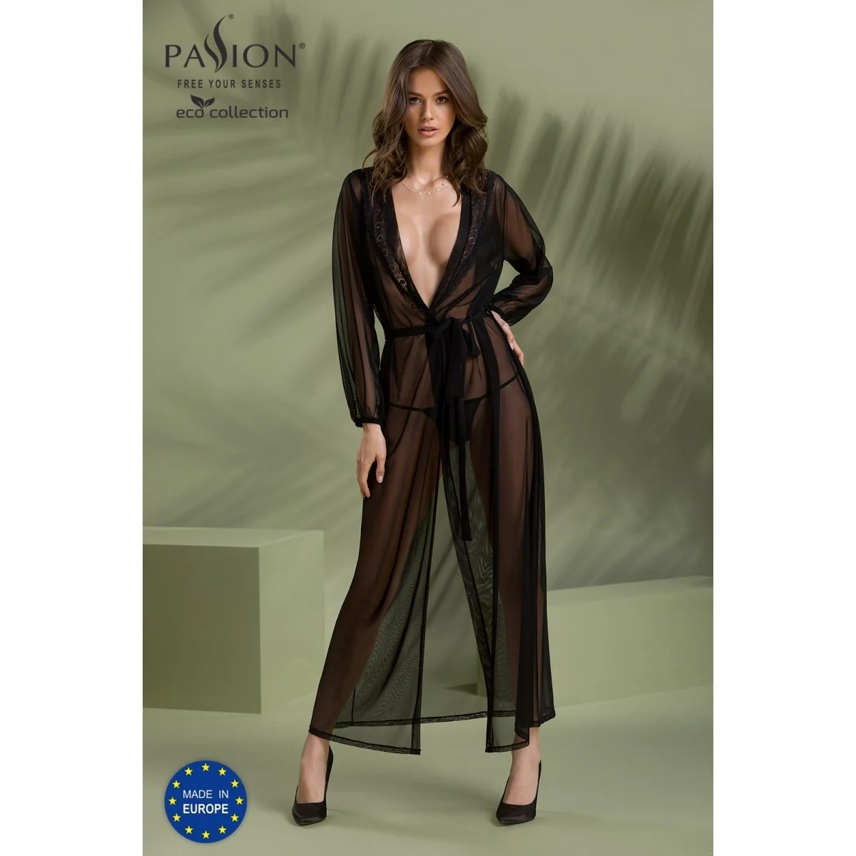 Schwarzes Peignoir Pa596660 von Passion kaufen | Fesselliebe