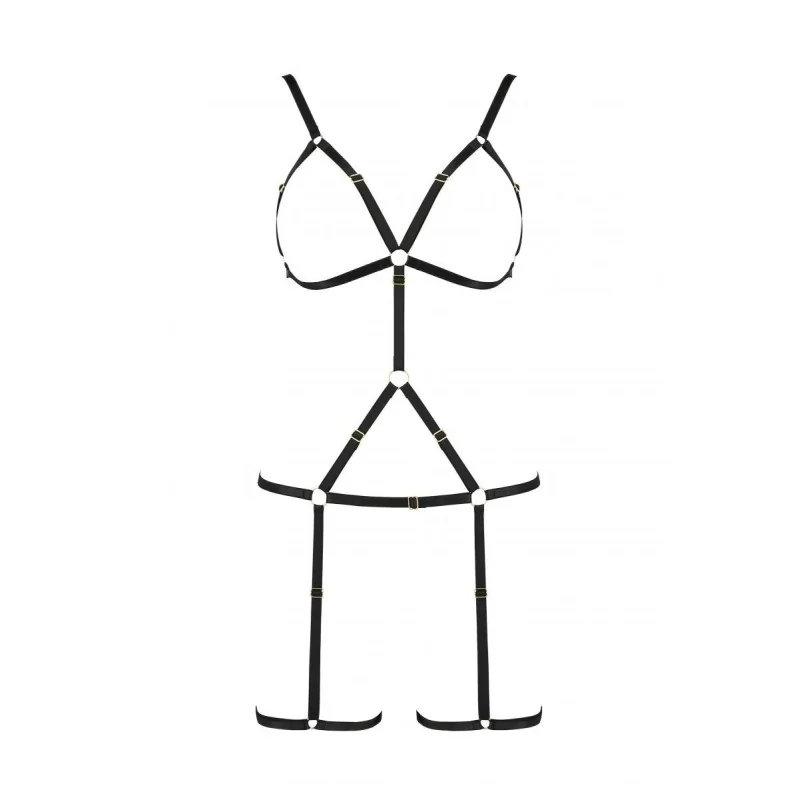 Schwarzes Harness Dress Pa595766 von Passion Devil Collection kaufen | Fesselliebe