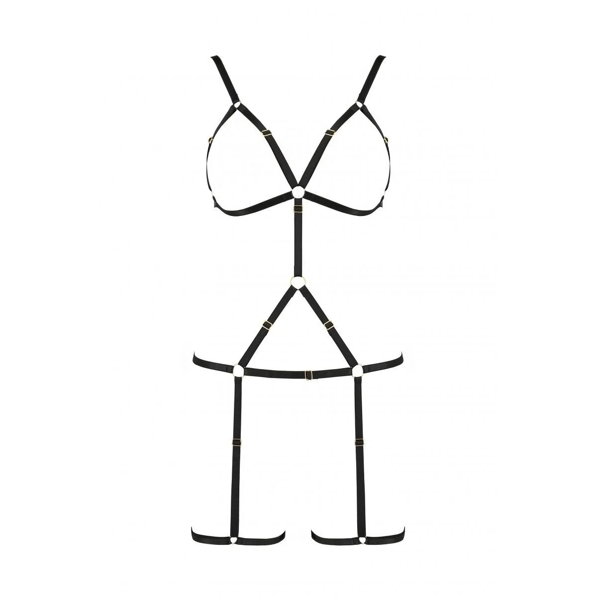 Schwarzes Harness Dress Pa595766 von Passion Devil Collection kaufen | Fesselliebe