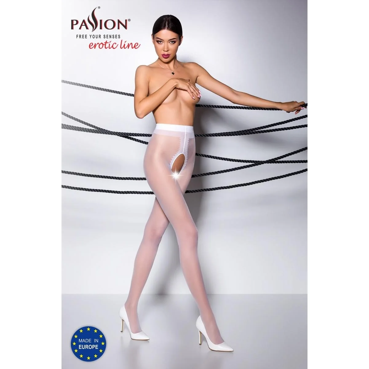 Ouvert Strumpfhose Ti Open 007 Weiß von Passion Erotic Line kaufen | Fesselliebe