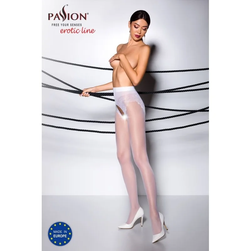Ouvert Strumpfhose Ti Open 006 Weiß von Passion Erotic Line kaufen | Fesselliebe