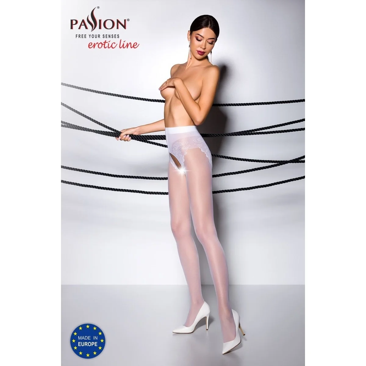 Ouvert Strumpfhose Ti Open 006 Weiß von Passion Erotic Line kaufen | Fesselliebe