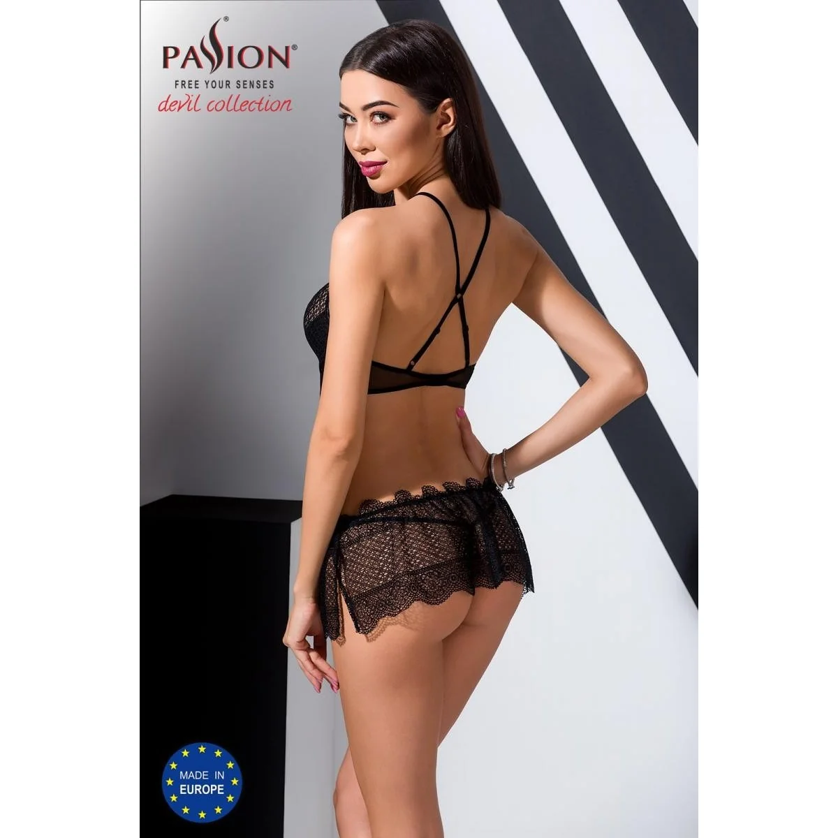 Schwarzes Chemise Pa595276 von Passion Devil Collection kaufen | Fesselliebe