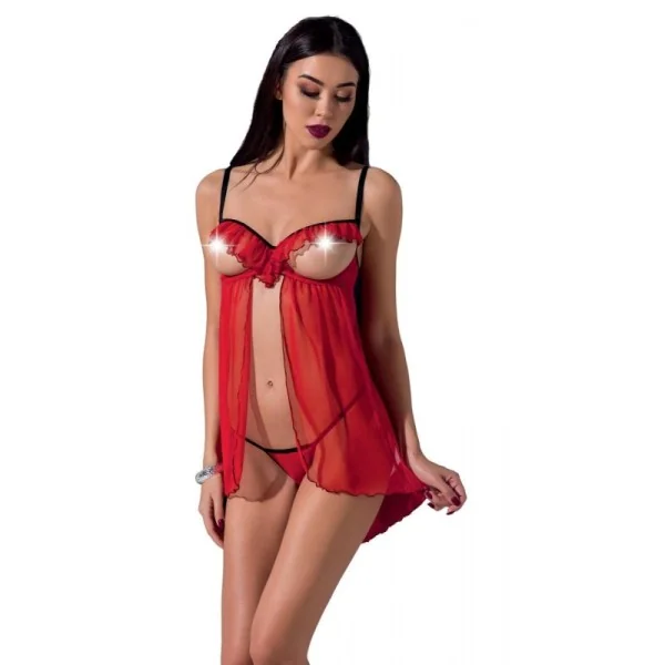 Rotes Ouvert Chemise Cherry von Passion Devil Collection kaufen | Fesselliebe