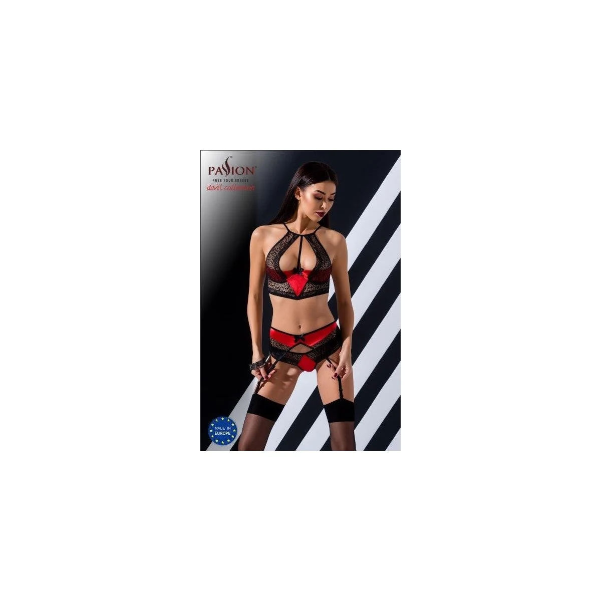 Schwarz/Rotes Scarlet Set von Passion Devil Collection kaufen | Fesselliebe