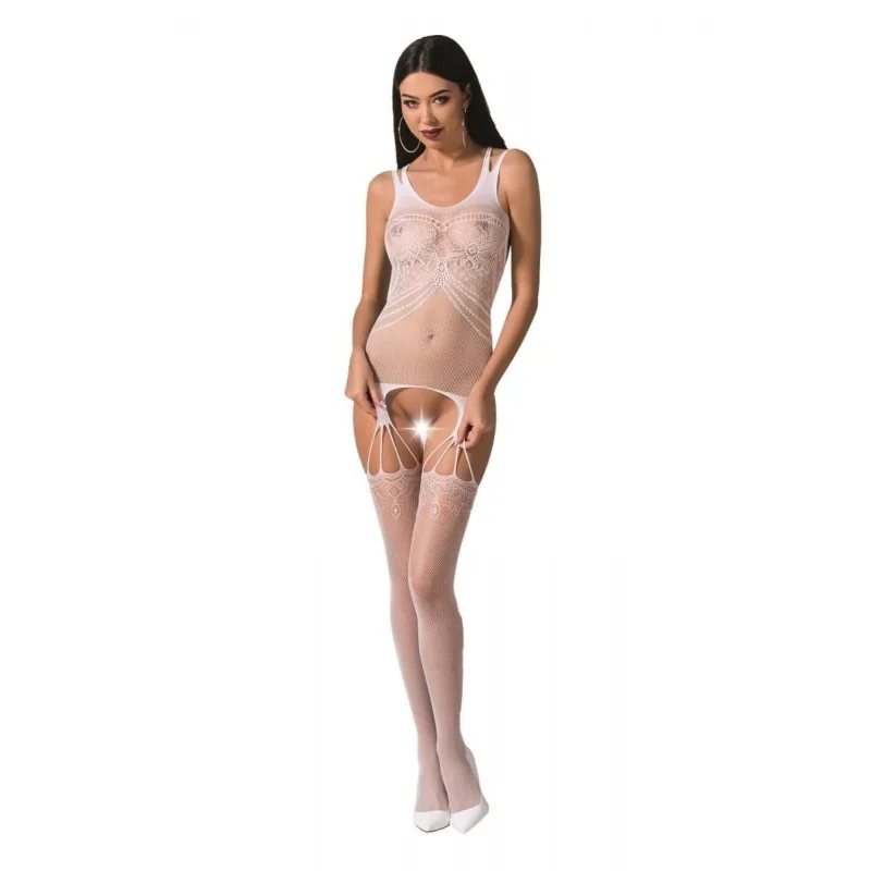 Weißer Ouvert Bodystocking Bs070 von Passion kaufen | Fesselliebe