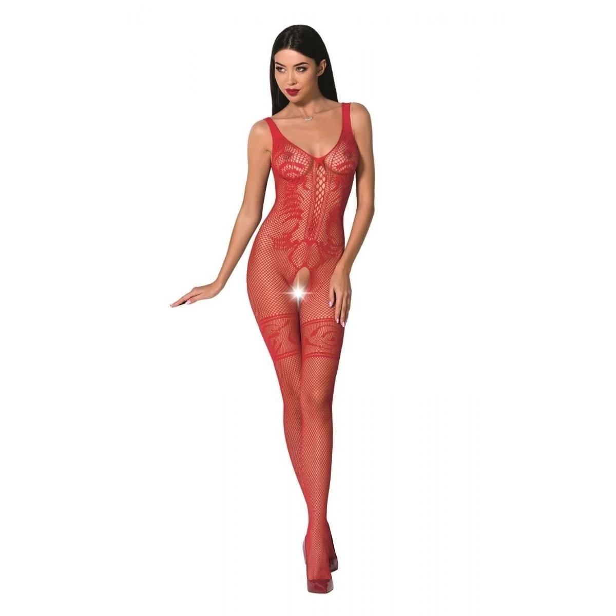 Roter Ouvert Bodystocking Bs069 von Passion kaufen | Fesselliebe