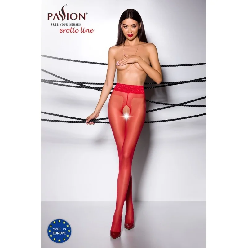 Ouvert Strumpfhose Ti Open 001 Rot von Passion Erotic Line kaufen | Fesselliebe