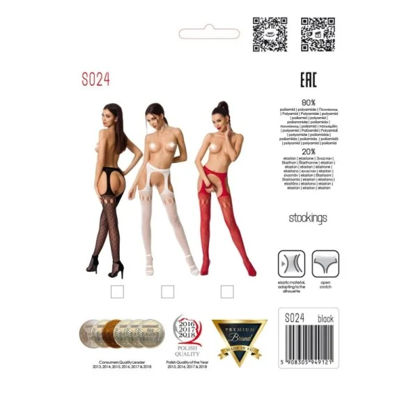 Ouvert Strumpfhose S024 Rot von Passion Erotic Line kaufen | Fesselliebe