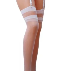 Halterlose Strümpfe St002 Weiß von Passion kaufen | Fesselliebe