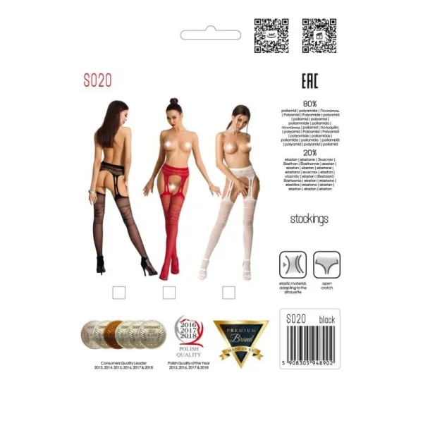 Ouvert Strumpfhose S020 Weiß von Passion Erotic Line kaufen | Fesselliebe