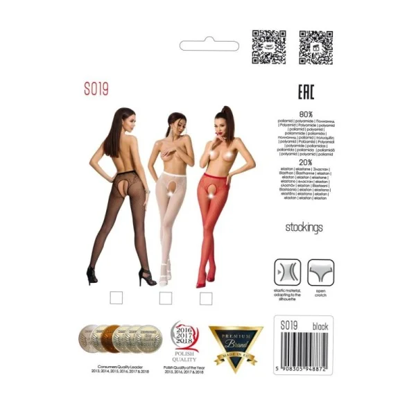 Ouvert Strumpfhose S019 Schwarz von Passion Erotic Line kaufen | Fesselliebe