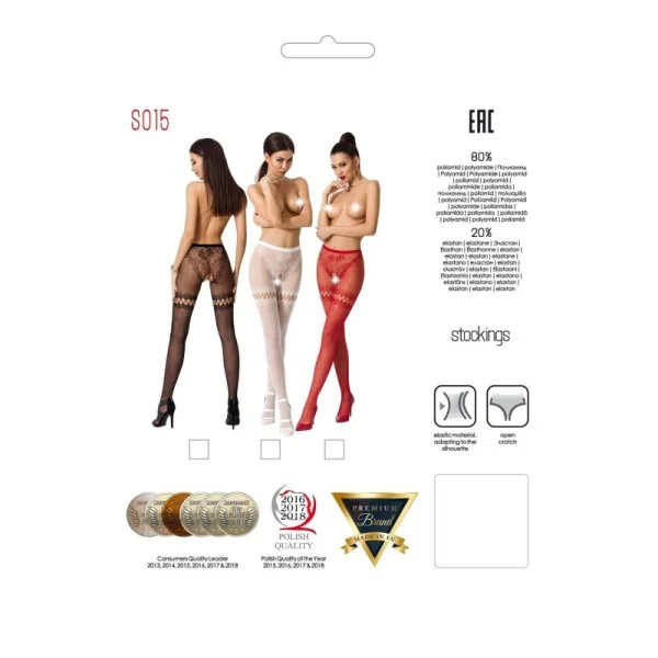 Ouvert Strumpfhose S015 Schwarz von Passion Erotic Line kaufen | Fesselliebe
