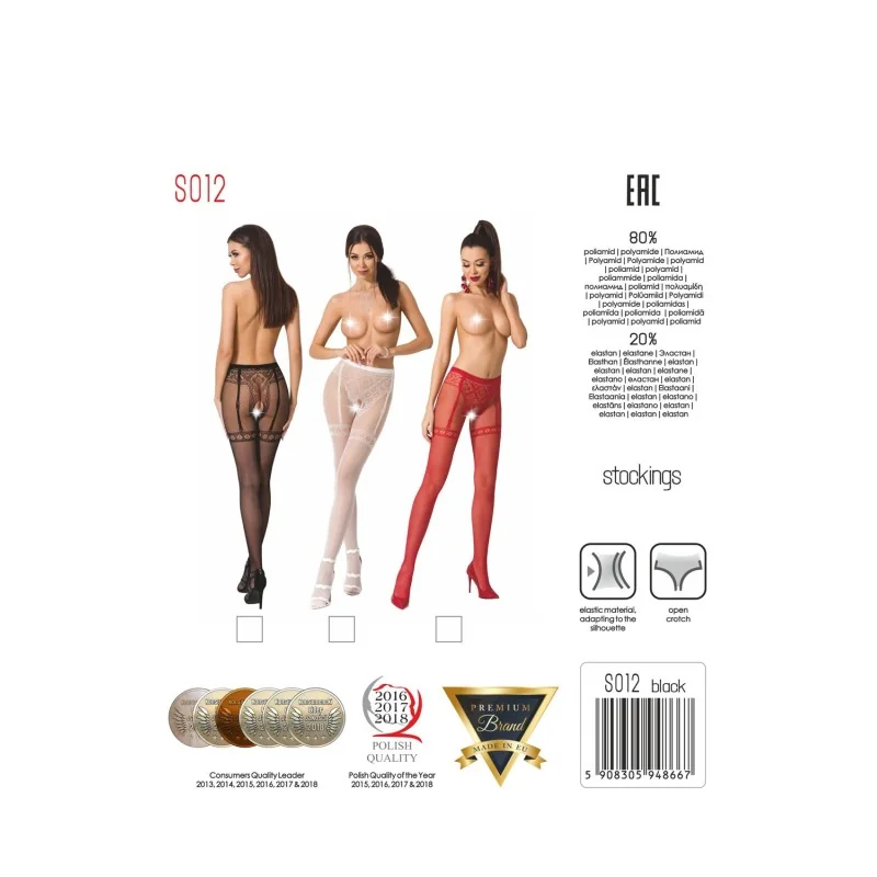 Ouvert Strumpfhose S012 Weiß von Passion Erotic Line kaufen | Fesselliebe 2