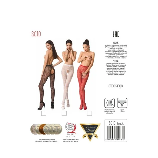 Ouvert Strumpfhose S010 Weiß von Passion Erotic Line kaufen | Fesselliebe