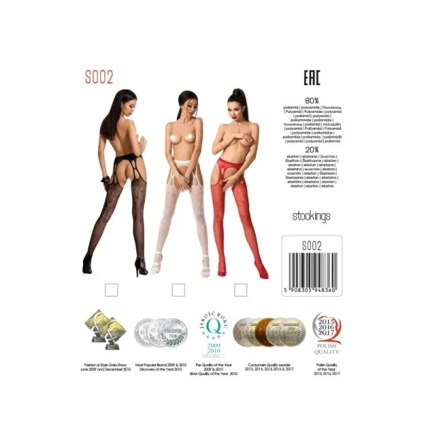 Ouvert Strumpfhose S002 Weiß von Passion Erotic Line kaufen | Fesselliebe