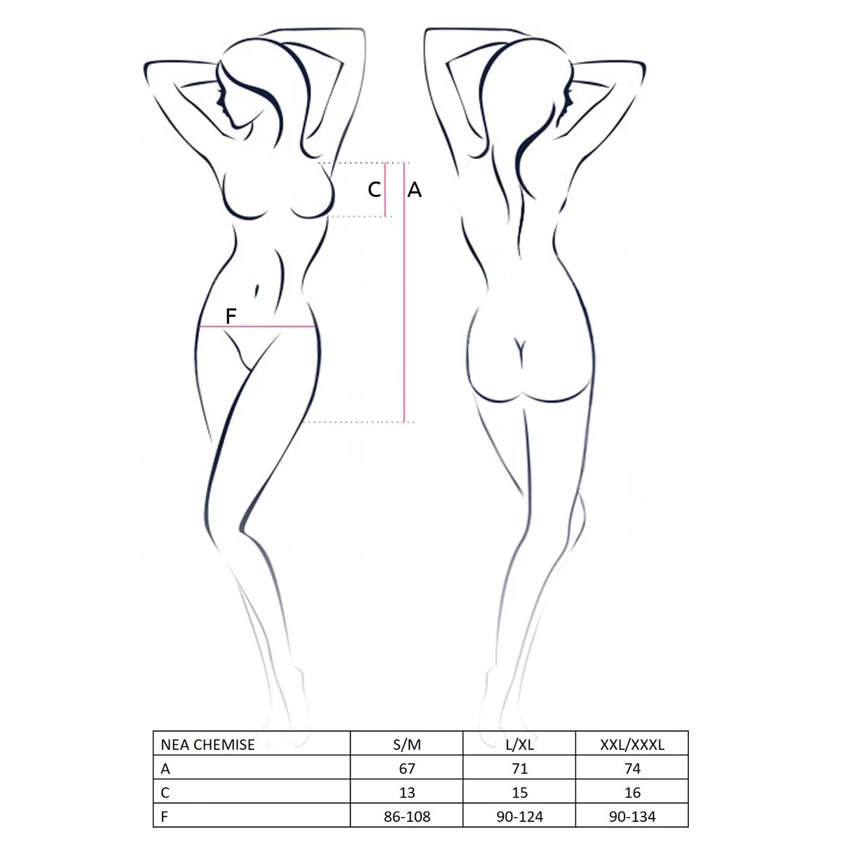 Schwarz/Ecru Chemise Nea von Passion kaufen | Fesselliebe