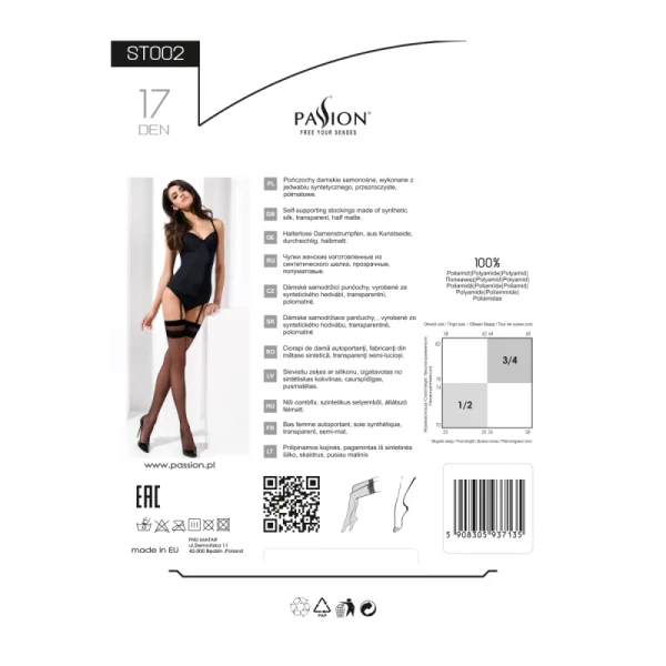 Strümpfe St002 Schwarz von Passion kaufen | Fesselliebe